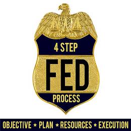 4 STEP FED  PROCESS OBJECTIVE PLAN RESOURCES EXECUTION trademark