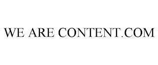 WE ARE CONTENT.COM trademark