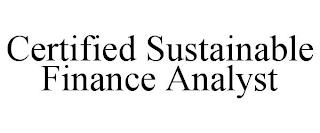 CERTIFIED SUSTAINABLE FINANCE ANALYST trademark