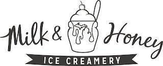 MILK & HONEY ICE CREAMERY trademark