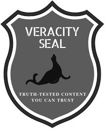 VERACITY SEAL TRUTH-TESTED CONTENT YOU CAN TRUST trademark