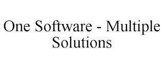 ONE SOFTWARE - MULTIPLE SOLUTIONS trademark