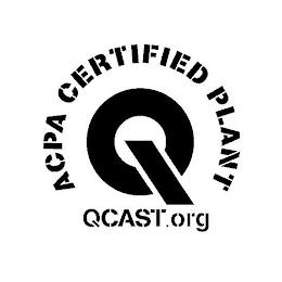 ACPA CERTIFIED PLANT Q QCAST.ORG trademark