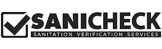 SANICHECK SANITATION VERIFICATION SERVICES trademark