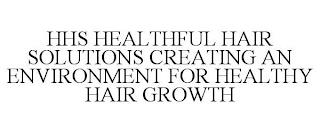 HHS HEALTHFUL HAIR SOLUTIONS CREATING AN ENVIRONMENT FOR HEALTHY HAIR GROWTH trademark