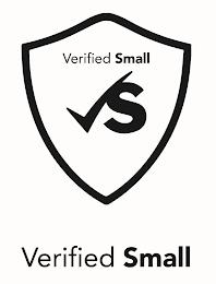 VERIFIED SMALL, CHECKMARK AND AN S trademark