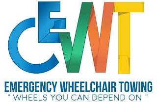 EWT EMERGENCY WHEELCHAIR TOWING "WHEELS YOU CAN DEPEND ON" trademark