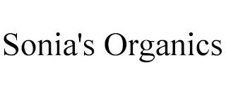 SONIA'S ORGANICS trademark