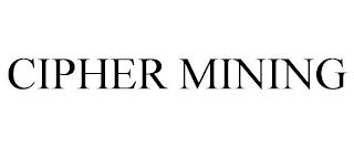 CIPHER MINING trademark