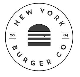 NEW YORK 20 04 BURGER CO trademark