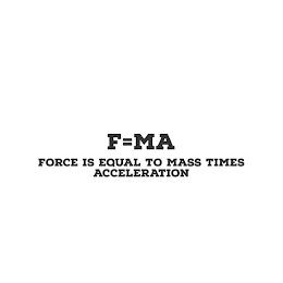 F=MA FORCE IS EQUAL TO MASS TIMES ACCELERATION trademark