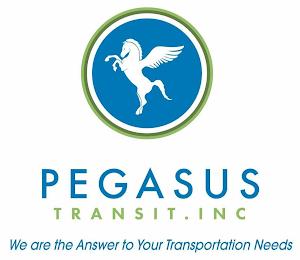 PEGASUS TRANSIT . INC WE ARE THE ANSWER TO YOUR TRANSPORTATION NEEDS trademark