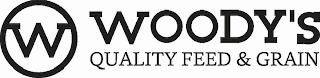 W WOODY'S QUALITY FEED & GRAIN trademark