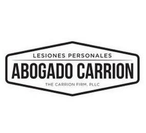 LESIONES PERSONALES ABOGADO CARRION THE CARRION FIRM, PLLC trademark