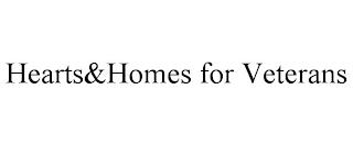 HEARTS&HOMES FOR VETERANS trademark