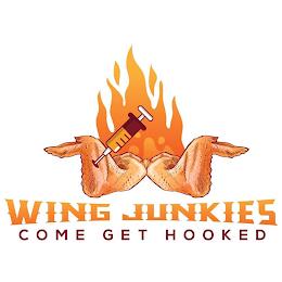 WING JUNKIES COME GET HOOKED trademark