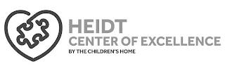 HEIDT CENTER OF EXCELLENCE BY THE CHILDREN'S HOME trademark