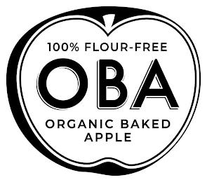 OBA ORGANIC BAKED APPLE 100% FLOUR FREE trademark