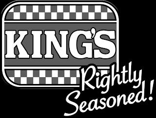 KING'S RIGHTLY SEASONED! trademark