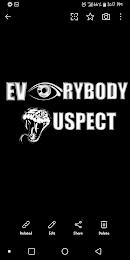 EVERYBODY SUSPECT trademark