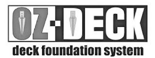 OZ-DECK DECK FOUNDATION SYSTEM trademark