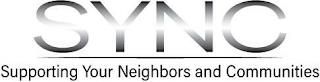 SYNC SUPPORTING YOUR NEIGHBORS AND COMMUNITIES trademark