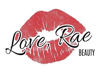 LOVE, RAE BEAUTY trademark