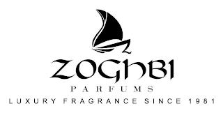 ZOGHBI PARFUMS LUXURY FRAGRANCE SINCE 1981 trademark