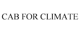 CAB FOR CLIMATE trademark