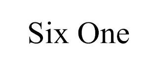 SIX ONE trademark