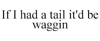 IF I HAD A TAIL IT'D BE WAGGIN trademark