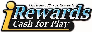 IREWARDS CASH FOR PLAY ELECTRONIC PLAYER REWARDS trademark