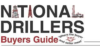 NATIONAL DRILLERS BUYERS GUIDE "WHERE THE BUYER AND SELLER MEET" trademark