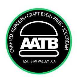 AATB CRAFTED BURGERS CRAFTED BEERS FRIES ICE CREAM EST. SIMI VALLEY CA trademark