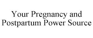 YOUR PREGNANCY AND POSTPARTUM POWER SOURCE trademark