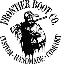 FRONTIER BOOT CO. CUSTOM · HANDMADE · COMFORT trademark