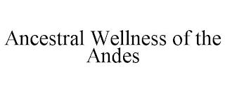 ANCESTRAL WELLNESS OF THE ANDES trademark