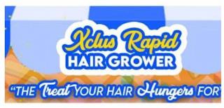 XCLUS RAPID HAIR GROWER "THE TREAT YOUR HAIR HUNGERS FOR" trademark