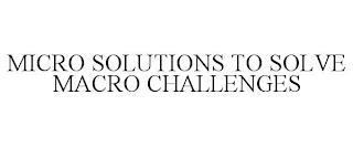 MICRO SOLUTIONS TO SOLVE MACRO CHALLENGES trademark