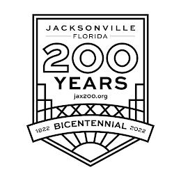 JACKSONVILLE FLORIDA 200 YEARS JAX200.ORG 1822 BICENTENNIAL 2022 trademark