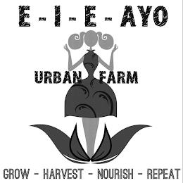 E - I -E - AYO URBAN FARM GROW - HARVEST - NOURISH - REPEAT trademark