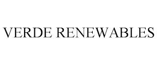 VERDE RENEWABLES trademark