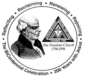 · REFLECTING · RECLAIMING · RENEWING · REJOICING · THE BICENTENNIAL CELEBRATION · 200 YEARS WITH JESUS · AMEZ AFRICAN METHODIST EPISCOPAL ZION CHURCH FOUNDED 1796 THE FREEDOM CHURCH 1796-1996 JAMES VARICK trademark