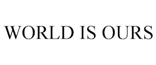 WORLD IS OURS trademark