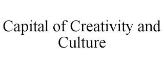 CAPITAL OF CREATIVITY AND CULTURE trademark