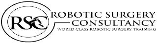 RSC ROBOTIC SURGERY CONSULTANCY WORLD CLASS ROBOTIC SURGERY TRAININGASS ROBOTIC SURGERY TRAINING trademark