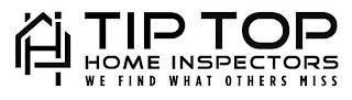 TIP TOP HOME INSPECTORS WE FIND WHAT OTHERS MISS trademark