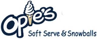 OPIE'S SOFT SERVE & SNOWBALLS trademark