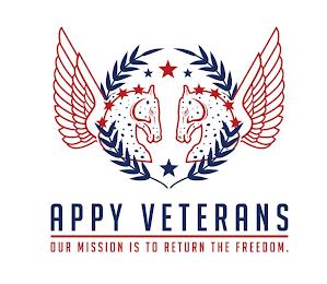 APPY VETERANS OUR MISSION IS TO RETURN THE FREEDOM. trademark