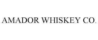 AMADOR WHISKEY CO. trademark